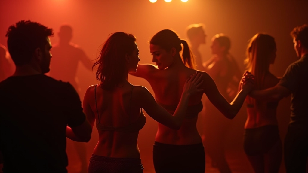 Bachata dancers in Wexford venue, intimate dance setting