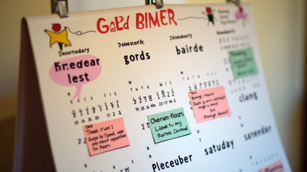 Calendar marking seasonal dance festival dates, colorful event planning visual