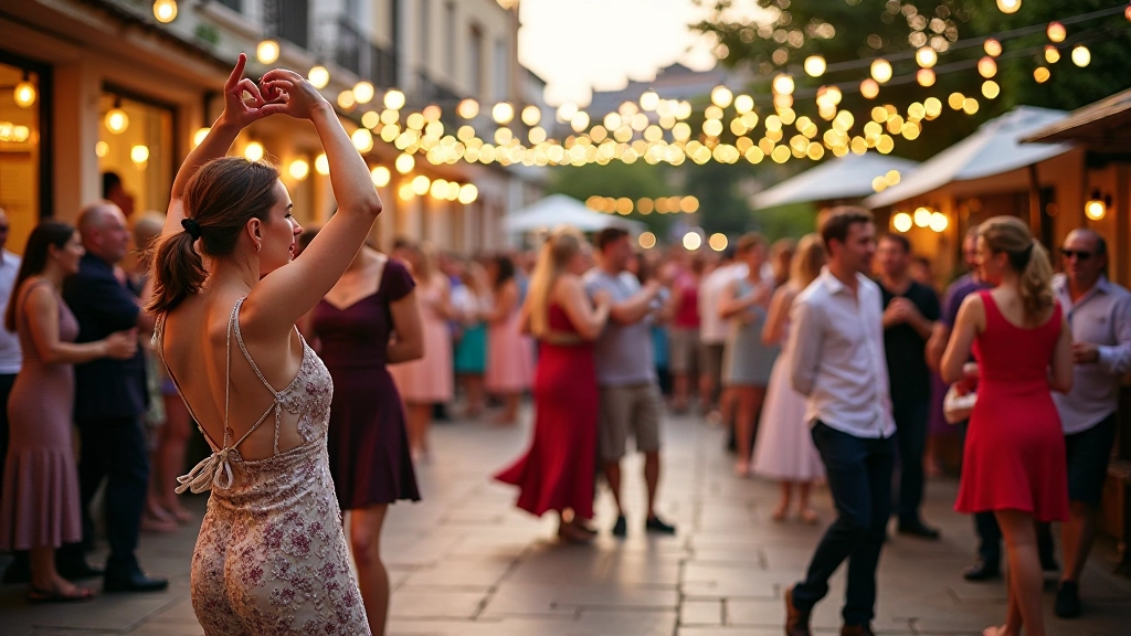 Seasonal festival calendar showing multiple dance events across Ireland